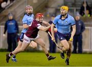 4 January 2024; Ronan Hayes of Dublin in action against Darragh Egerton of Westmeath during the Dioralyte Walsh Cup Round 1 match between Dublin and Westmeath at Parnell Park in Dublin. Photo by Sam Barnes/Sportsfile