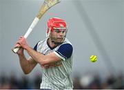 4 January 2024; Ruadhan Mulrooney of New York during the Connacht Hurling League semi-final match between Galway and New York at University of Galway Connacht GAA AirDome in Bekan, Mayo. Photo by Tyler Miller/Sportsfile