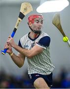 4 January 2024; AJ Willis of New York during the Connacht Hurling League semi-final match between Galway and New York at University of Galway Connacht GAA AirDome in Bekan, Mayo. Photo by Tyler Miller/Sportsfile