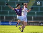 6 January 2024; Shane Farrell of Kildare in action against Gavin Sheehan of Wexford during the Dioralyte O'Byrne Cup quarter-final match between Wexford and Kildare at Chadwicks Wexford Park in Wexford. Photo by Sam Barnes/Sportsfile