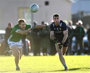 6 January 2024; Conor Geaney of Kerry in action against Séan O'Dea of Limerick during the McGrath Cup Group A match between Limerick and Kerry at Mick Neville Park in Rathkeale, Limerick. Photo by Harry Murphy/Sportsfile