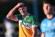 6 January 2024; Jordan Quinn of Offaly after his side's defeat in the Dioralyte O'Byrne Cup quarter-final match between Offaly and Dublin at Gracefield GAA club in Kilmalogue, Offaly. Photo by Piaras Ó Mídheach/Sportsfile
