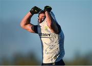 6 January 2024; Joe O'Connor of Kerry, removes the goalkeeper jersey after replacing injured goalkeeper Shane Ryan, not pictured, after the McGrath Cup Group A match between Limerick and Kerry at Mick Neville Park in Rathkeale, Limerick. Photo by Tom Beary/Sportsfile