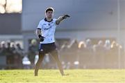 6 January 2024; Dublin goalkeeper Evan Comerford during the Dioralyte O'Byrne Cup quarter-final match between Offaly and Dublin at Gracefield GAA club in Kilmalogue, Offaly. Photo by Piaras Ó Mídheach/Sportsfile