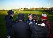 6 January 2024; Limerick manager Jimmy Lee speaks to media after his side's defeat in the McGrath Cup Group A match between Limerick and Kerry at Mick Neville Park in Rathkeale, Limerick. Photo by Harry Murphy/Sportsfile