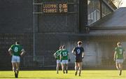 6 January 2024; The half-time score is seen on the scoreboard during the McGrath Cup Group A match between Limerick and Kerry at Mick Neville Park in Rathkeale, Limerick. Photo by Harry Murphy/Sportsfile