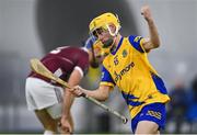 6 January 2024; Paddy Fallon of Roscommon celebrates after scoring his side's third goal during the Connacht Hurling League Shield final match between Roscommon and Galway at University of Galway Connacht GAA AirDome in Bekan, Mayo. Photo by Tyler Miller/Sportsfile