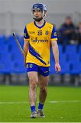 6 January 2024; Cormac Mulry of Roscommon reacts after his side's defeat in the Connacht Hurling League Shield final match between Roscommon and Galway at University of Galway Connacht GAA AirDome in Bekan, Mayo. Photo by Tyler Miller/Sportsfile