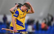 6 January 2024; Jimmy Hoey of Roscommon reacts after his side's defeat in the Connacht Hurling League Shield final match between Roscommon and Galway at University of Galway Connacht GAA AirDome in Bekan, Mayo. Photo by Tyler Miller/Sportsfile