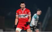 6 January 2024; Conor Doherty of Derry celebrates after kicking a late point during the Bank of Ireland Dr McKenna Cup Group B match between Derry and Down at Celtic Park in Derry. Photo by Ramsey Cardy/Sportsfile