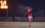 6 January 2024; Ciaran Murphy of Louth after his side's defeat in the Dioralyte O'Byrne Cup quarter-final match between Meath and Louth at Donaghmore Ashbourne GAA Club in Ashbourne, Meath. Photo by Seb Daly/Sportsfile