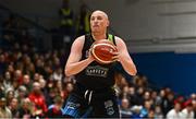 6 January 2024; Kieran Donaghy of Tralee Warriors during the Basketball Ireland Pat Duffy National Cup semi-final match between Garvey’s Tralee Warriors and Irish Guide Dogs Ballincollig at Neptune Stadium in Cork. Photo by Eóin Noonan/Sportsfile