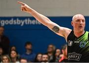 6 January 2024; Kieran Donaghy of Tralee Warriors during the Basketball Ireland Pat Duffy National Cup semi-final match between Garvey’s Tralee Warriors and Irish Guide Dogs Ballincollig at Neptune Stadium in Cork. Photo by Eóin Noonan/Sportsfile