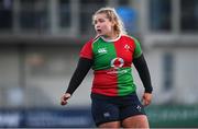 6 January 2024; Sadhbh McGrath of Clovers during the Celtic Challenge match between Clovers and Brython Thunder at Energia Park in Dublin. Photo by Seb Daly/Sportsfile