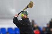6 January 2024; Mayo goalkeeper Davog Frayne during the Connacht Hurling League Cup final match between New York and Mayo at University of Galway Connacht GAA AirDome in Bekan, Mayo. Photo by Tyler Miller/Sportsfile
