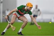 6 January 2024; Jack Doocey of Mayo during the Connacht Hurling League Cup final match between New York and Mayo at University of Galway Connacht GAA AirDome in Bekan, Mayo. Photo by Tyler Miller/Sportsfile