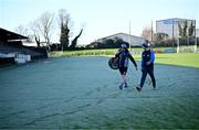 7 January 2024; Waterford coach Noel Mackey and Richie Queally walk the pitch before the Co-Op Superstores Munster Hurling League Group B match between Waterford and Tipperary at Fraher Field in Dungarvan, Waterford. Photo by Harry Murphy/Sportsfile
