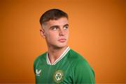 4 September 2023; Adam Murphy poses for a portrait during a Republic of Ireland U21's squad portrait session at the Carlton Hotel in Blanchardstown, Dublin. Photo by Stephen McCarthy/Sportsfile