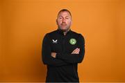 4 September 2023; Assistant head coach Alan Reynolds poses for a portrait during a Republic of Ireland U21's squad portrait session at the Carlton Hotel in Blanchardstown, Dublin. Photo by Stephen McCarthy/Sportsfile