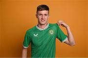 4 September 2023; Johnny Kenny poses for a portrait during a Republic of Ireland U21's squad portrait session at the Carlton Hotel in Blanchardstown, Dublin. Photo by Stephen McCarthy/Sportsfile