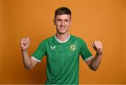 4 September 2023; Johnny Kenny poses for a portrait during a Republic of Ireland U21's squad portrait session at the Carlton Hotel in Blanchardstown, Dublin. Photo by Stephen McCarthy/Sportsfile