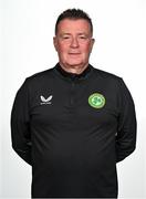 4 September 2023; FAI director of media & football relations Cathal Dervan poses for a portrait during a Republic of Ireland U21's squad portrait session at the Carlton Hotel in Blanchardstown, Dublin. Photo by Tyler Miller/Sportsfile