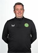 4 September 2023; Team operations manager Conor Ryan poses for a portrait during a Republic of Ireland U21's squad portrait session at the Carlton Hotel in Blanchardstown, Dublin. Photo by Tyler Miller/Sportsfile