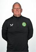 4 September 2023; Equipment manager John Crudden poses for a portrait during a Republic of Ireland U21's squad portrait session at the Carlton Hotel in Blanchardstown, Dublin. Photo by Tyler Miller/Sportsfile