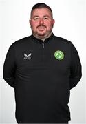 4 September 2023; Lead performance analyst Martin Doyle poses for a portrait during a Republic of Ireland U21's squad portrait session at the Carlton Hotel in Blanchardstown, Dublin. Photo by Tyler Miller/Sportsfile