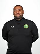 4 September 2023; Team media officer Adam Thompson poses for a portrait during a Republic of Ireland U21's squad portrait session at the Carlton Hotel in Blanchardstown, Dublin. Photo by Tyler Miller/Sportsfile