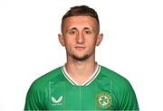 4 September 2023; Sam Curtis poses for a portrait during a Republic of Ireland U21's squad portrait session at the Carlton Hotel in Blanchardstown, Dublin. Photo by Tyler Miller/Sportsfile