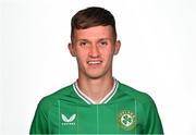 4 September 2023; Johnny Kenny poses for a portrait during a Republic of Ireland U21's squad portrait session at the Carlton Hotel in Blanchardstown, Dublin. Photo by Tyler Miller/Sportsfile