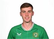 4 September 2023; Matt Healy poses for a portrait during a Republic of Ireland U21's squad portrait session at the Carlton Hotel in Blanchardstown, Dublin. Photo by Tyler Miller/Sportsfile