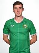 4 September 2023; Matt Healy poses for a portrait during a Republic of Ireland U21's squad portrait session at the Carlton Hotel in Blanchardstown, Dublin. Photo by Tyler Miller/Sportsfile