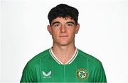 4 September 2023; Anselmo Garcia MacNulty poses for a portrait during a Republic of Ireland U21's squad portrait session at the Carlton Hotel in Blanchardstown, Dublin. Photo by Tyler Miller/Sportsfile