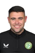 19 September 2023; Derek McDonnell, operations, poses for a portrait during a Republic of Ireland women portrait session at Castleknock Hotel in Dublin. Photo by Stephen McCarthy/Sportsfile