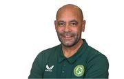 27 September 2023; Head coach Paul Osam during Republic of Ireland U16 portrait session at the Pillo Hotel in Ashbourne, Meath. Photo by Seb Daly/Sportsfile