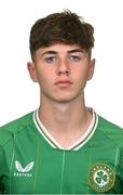 27 September 2023; Ramon Martos during Republic of Ireland U16 portrait session at the Pillo Hotel in Ashbourne, Meath. Photo by Seb Daly/Sportsfile