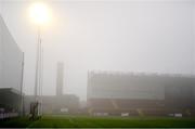 7 January 2024; A general view of Páirc Esler as heavy fog decends before the AIB GAA Football All-Ireland Senior Club Championship semi-final match between Kilmacud Crokes of Dublin, and Glen of Derry, at Páirc Esler in Newry, Down. Photo by Ben McShane/Sportsfile