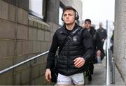 7 January 2024; Eunan Mulholland of Glen arrives before the AIB GAA Football All-Ireland Senior Club Championship semi-final match between Kilmacud Crokes of Dublin, and Glen of Derry, at Páirc Esler in Newry, Down. Photo by Ben McShane/Sportsfile