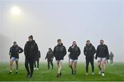 7 January 2024; Glen players inspect the pitch before the AIB GAA Football All-Ireland Senior Club Championship semi-final match between Kilmacud Crokes of Dublin, and Glen of Derry, at Páirc Esler in Newry, Down. Photo by Ben McShane/Sportsfile