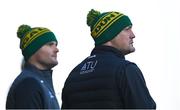 7 January 2024; Donegal selectors Colm McFadden, right, and Neil McGee during the Bank of Ireland Dr McKenna Cup Group A match between Tyrone and Donegal at O’Neills Healy Park in Omagh, Tyrone. Photo by Ramsey Cardy/Sportsfile