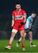 6 January 2024; Conor Doherty of Derry celebrates after kicking a late point during the Bank of Ireland Dr McKenna Cup Group B match between Derry and Down at Celtic Park in Derry. Photo by Ramsey Cardy/Sportsfile
