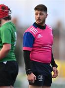 3 January 2024; Referee Ezequiel Roldan Olivera during the BearingPoint Shane Horgan Cup Round 3 match between South East and North East at Energia Park in Dublin. Photo by Ben McShane/Sportsfile