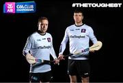9 January 2024; AIB ambassadors and hurlers, Shane Cotter of St Catherine's and Walter Walsh of Tullogher Rosbercon,  pictured ahead of this weekend’s AIB GAA Club Hurling All-Ireland Junior Championship Final, between St Catherines and Tullogher Rosbercon. This season, AIB will honour #TheToughest players in Gaelic Games - those who persevere no matter what, giving their all for their club and community. AIB is in its 33rd year supporting the AIB GAA All-Ireland Club Championships. Photo by Sam Barnes/Sportsfile