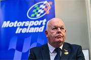 9 January 2024; Motorsport Ireland president Aiden Harper during a Motorsport Ireland press conference, at the Royal Irish Automobile Club on Dawson Street in Dublin, announcing their bid for a World Rally Championship round based in Ireland for the first time since 2009. Three locations in Kerry, Limerick, and the South East region, were nominated to be the location of the service parks for the proposed round in 2025, 2026 and 2027. Photo by Ben McShane/Sportsfile