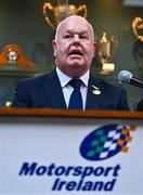 9 January 2024; Motorsport Ireland president Aiden Harper during a Motorsport Ireland press conference, at the Royal Irish Automobile Club on Dawson Street in Dublin, announcing their bid for a World Rally Championship round based in Ireland for the first time since 2009. Three locations in Kerry, Limerick, and the South East region, were nominated to be the location of the service parks for the proposed round in 2025, 2026 and 2027. Photo by Ben McShane/Sportsfile