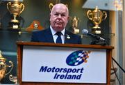 9 January 2024; Motorsport Ireland president Aiden Harper during a Motorsport Ireland press conference, at the Royal Irish Automobile Club on Dawson Street in Dublin, announcing their bid for a World Rally Championship round based in Ireland for the first time since 2009. Three locations in Kerry, Limerick, and the South East region, were nominated to be the location of the service parks for the proposed round in 2025, 2026 and 2027. Photo by Ben McShane/Sportsfile