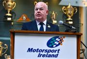 9 January 2024; Motorsport Ireland president Aiden Harper during a Motorsport Ireland press conference, at the Royal Irish Automobile Club on Dawson Street in Dublin, announcing their bid for a World Rally Championship round based in Ireland for the first time since 2009. Three locations in Kerry, Limerick, and the South East region, were nominated to be the location of the service parks for the proposed round in 2025, 2026 and 2027. Photo by Ben McShane/Sportsfile