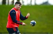 9 January 2024; Ruadhan Quinn during Munster rugby squad training at the University of Limerick in Limerick. Photo by Eóin Noonan/Sportsfile